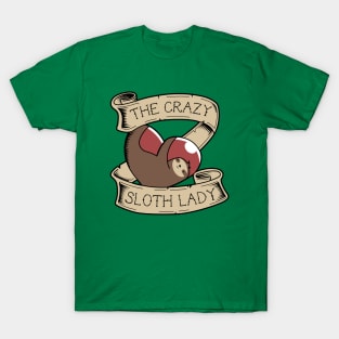 Crazy Sloth Lady Tattoo T-Shirt